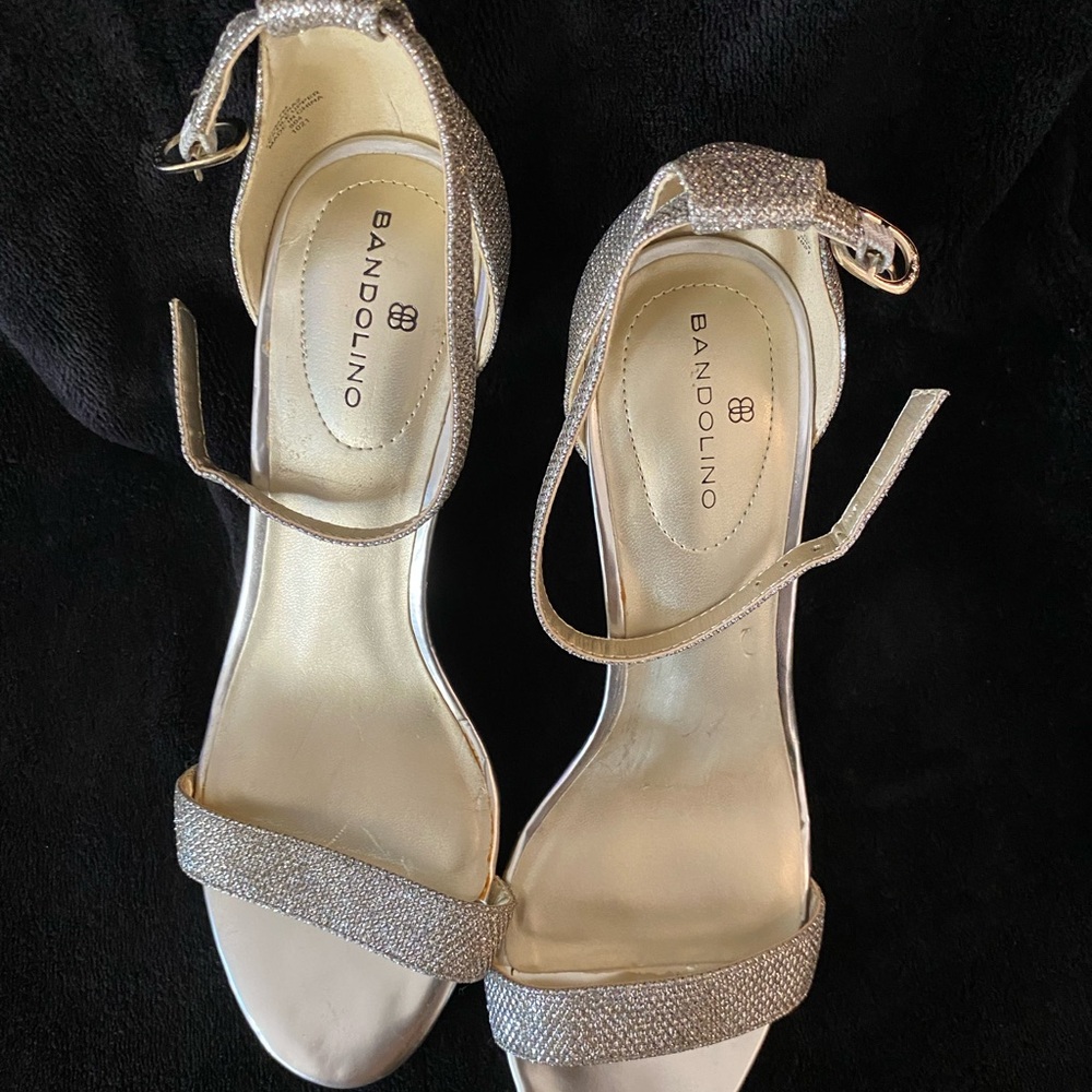 Bandolino Glittering Silver Heels